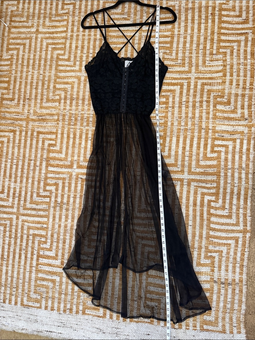 UNIF Black Lace Gauzey Slip Top or Dress - Picture 8 of 9
